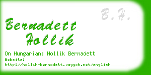 bernadett hollik business card